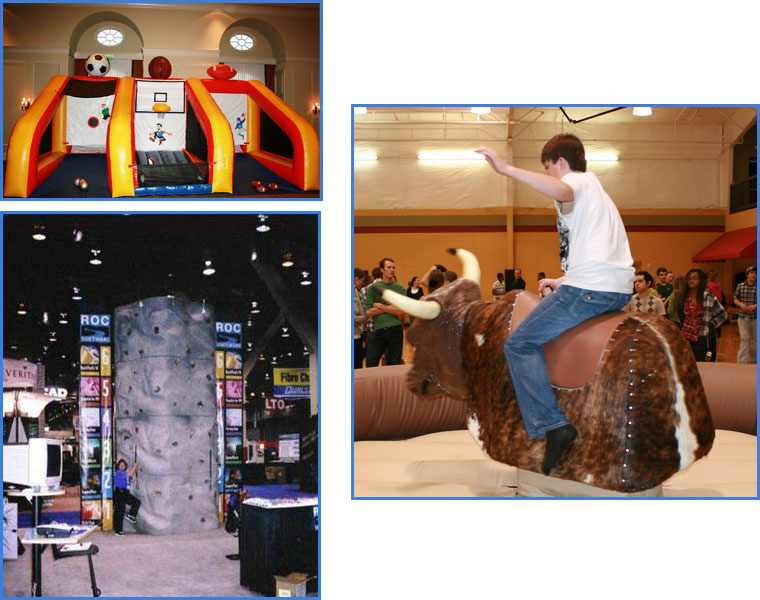 Portable Rock Climbing Wall, Mechanical Bull, Wax Hands, Triple Play Sports